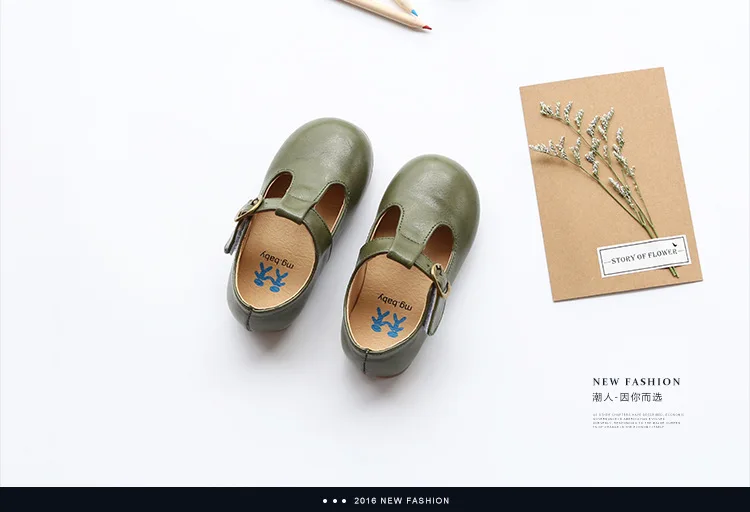 Высококачественная детская кожаная обувь; детская обувь; винтажные тонкие туфли для девочек; школьная обувь на плоской подошве
