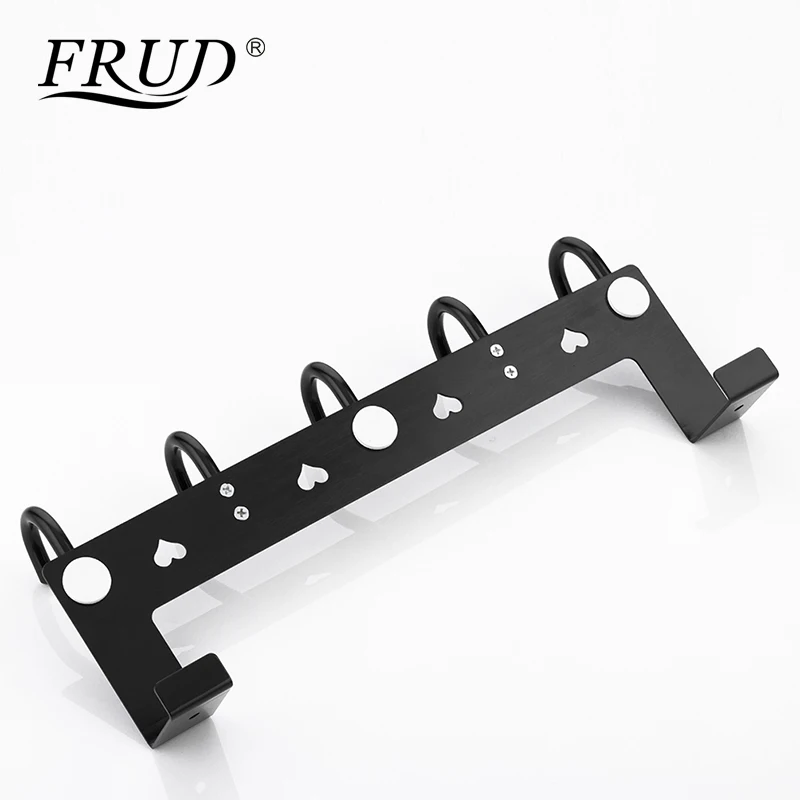 FRUD High Quality Black Clothes Hook Bedroom Backpack Hook up Space Aluminum Towel Door Hook Bedroom Hardware Accessories Y38025 FRUD High Quality Black Clothes Hook Bedroom Backpack Hook up Space Aluminum Towel Door Hook Bedroom Hardware Accessories Y38025