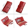 Contact's 100% Genuine Leather Wallet Women Long Coin Purse Hasp Design Clutch Bags Free Engraving Card Holder Wallets Cartera ► Photo 3/6