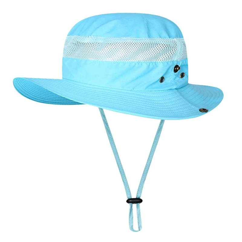 Природа Солнцезащитная шляпа Пешие прогулки широкие поля уличная затенение быстросохнущие путешествия солнцезащитные очки ведро шляпы