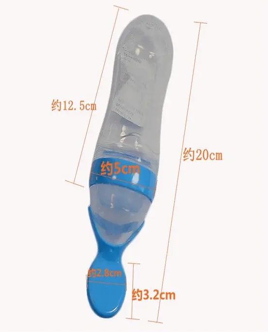 Распродажа! Детская силиконовая бутылочка с ложкой 3 цвета|baby reusable swim diaper|baby bottle
