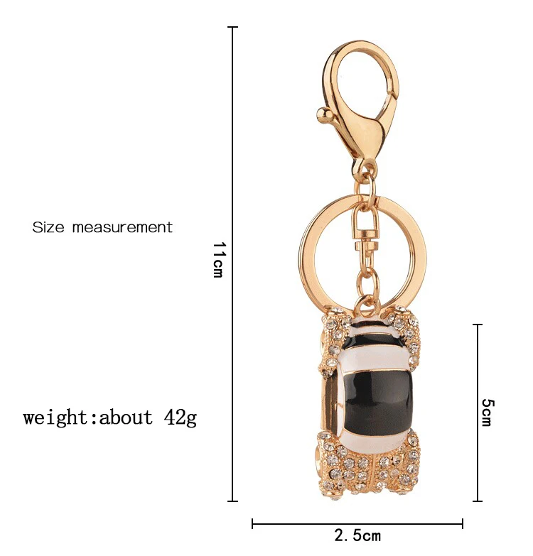 Модный сплав автомобильный брелок Llavero стразы кристалл брелки роскошные маленькие модели авто брелок Porte Clef украшение подвеска на сумку