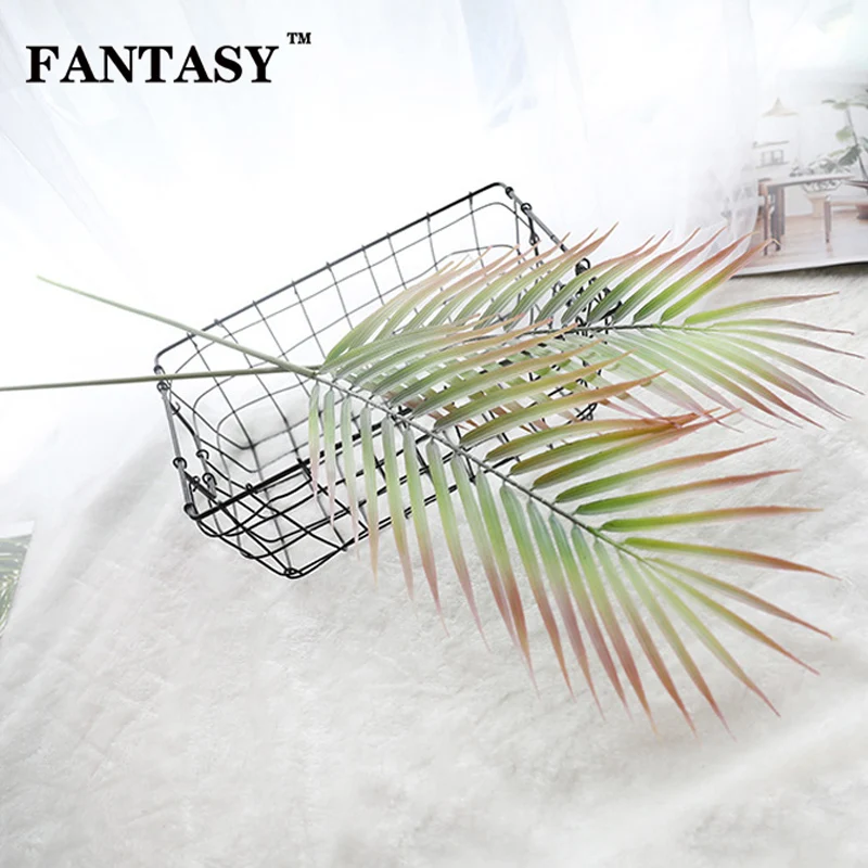

FANTASY 80cm Artificial Palm Tree Leafs Fake Plant Tropical Green Leaves Plastic Plants Branch For Garden Home Party Arrangement