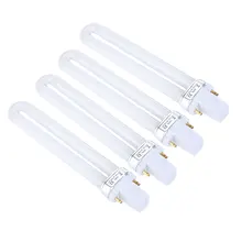 Professional 4pc 9W LED Nail Dryer UV Lamp Protection Manicure U Shape Light Bulb Tube Replacement Art Nail Polish Manicure