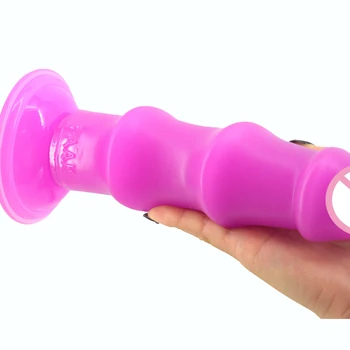 FAAK Big Wave Dildo Suction Cup Beads Dick Unisex Anal Plug Butt Plug Adult G spot erotic toy Flexible Penis Vagina Masturbation 4