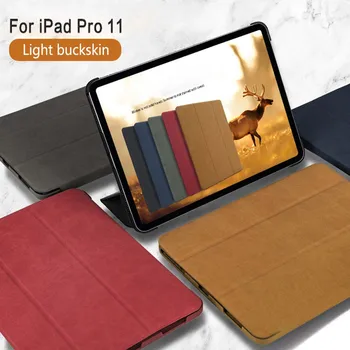 

Shockproof Magnetic Case For iPad Pro 11 2018 Cover Tri-Fold Leather Flip Stand Auto Sleep Wake Smart Cover For ipad pro 11 Case