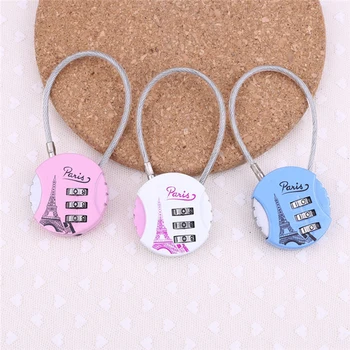 

3 Dial Digit Combination Mini Padlock Travel Luggage Suitcase Password Code Lock Zinc Alloy Resettable Security Locks
