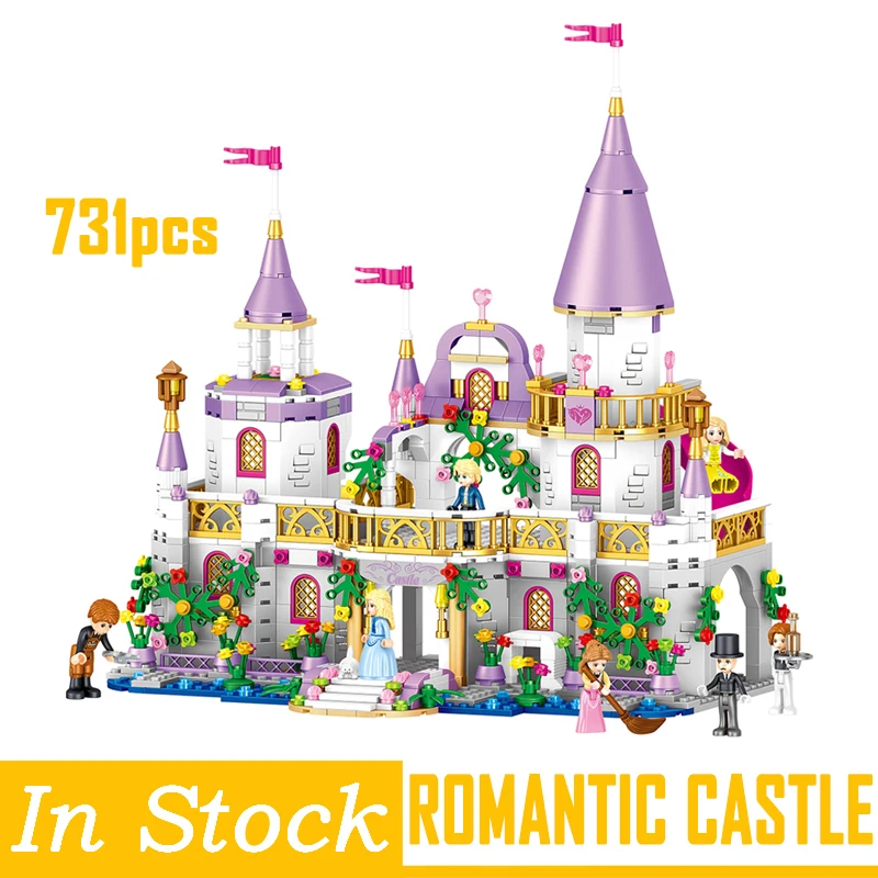

Princess Castle Windsor's Castle DIY Model Building Blocks 731Pcs Kids Toys Girl Birthday Gifts Compatible Legoings Friends