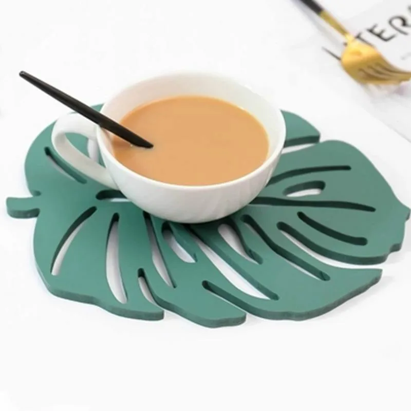 

1pc Creative Kitchen Turtle leaf Dining Table Mat Disc Pads Bowl Pad Coasters Waterproof Table Decor Cloth Pad SlipResistant Pad