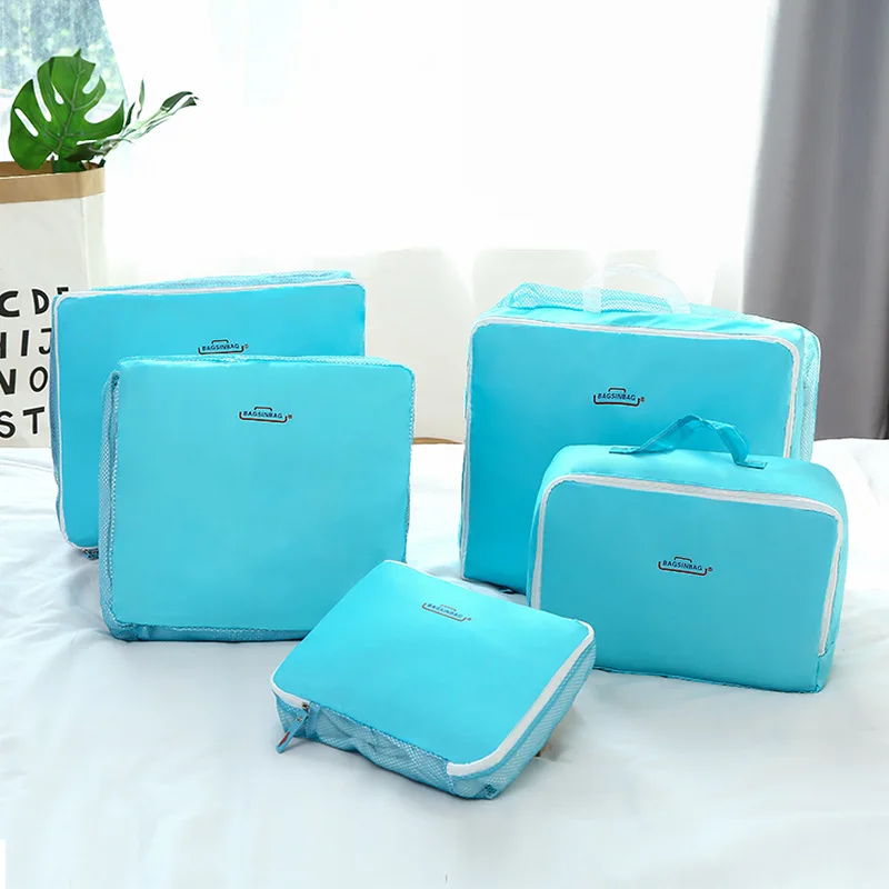 

5pcs /Set Travel Clothes Underwear Socks Storage Bags Packing Cube Luggage Bag Organizer 5 Sizes Travelling Bags