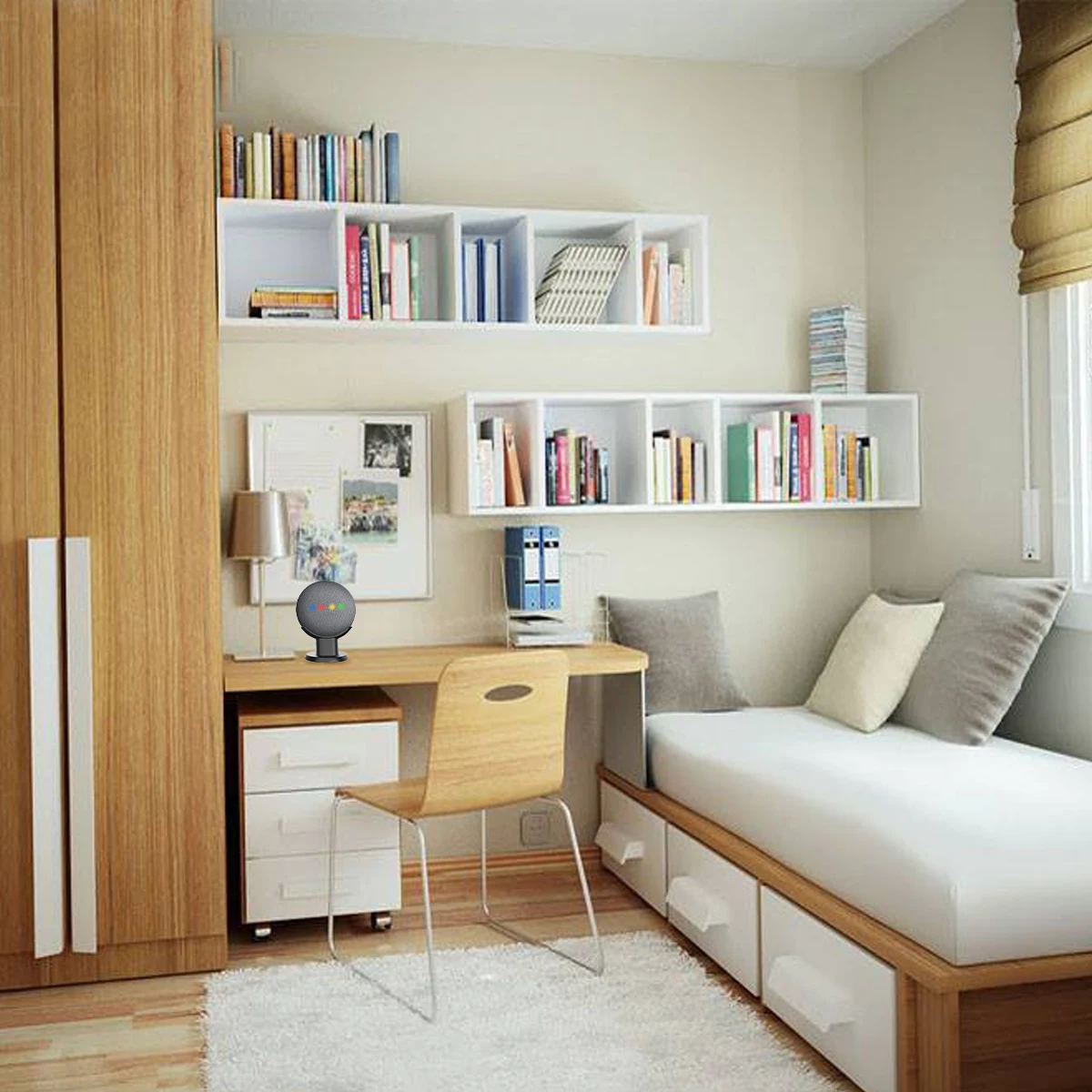 2019 For Google Home Mini Desktop stand table holder Voice Assistants Compact Holder Case Plug in Kitchen Bedroom Audio Mount