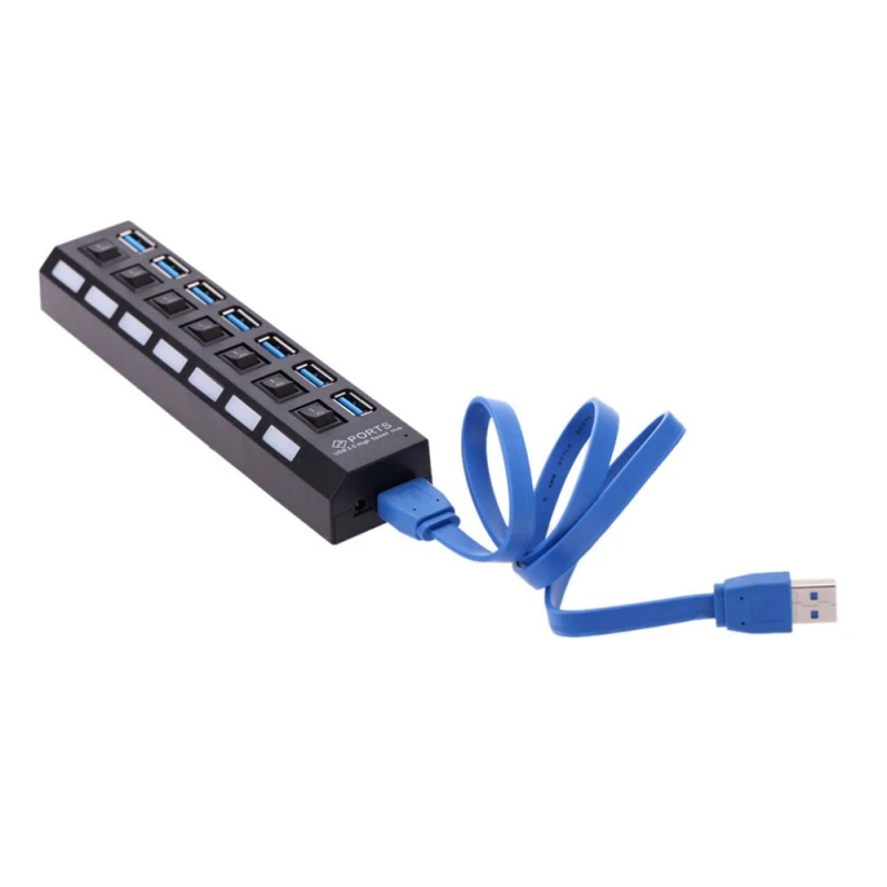 7 портовый 5G Мбит/с высокоскоростной концентратор USB 3 0 с независимым