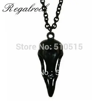 Ожерелье с кулоном Regalrock Black Crow Oddity Bird Skull