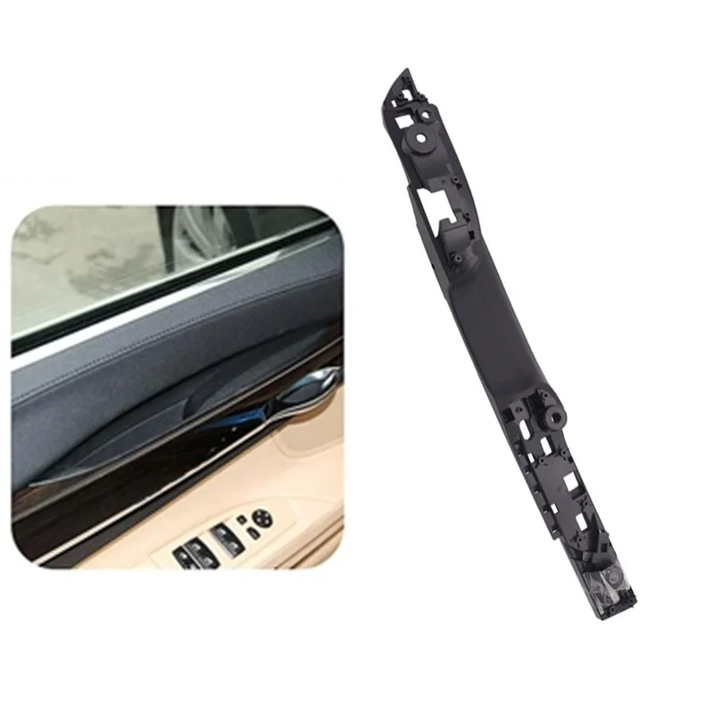 

1pcs Car Left / Right Side Black Door Interior Inner Handle Pull Carrier Cover Trim For BMW 7 Series F01 F02 Black