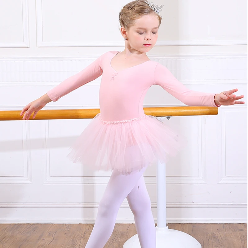 girls ballet dress long sleeve ballerina tutu kids ballet dresses girl