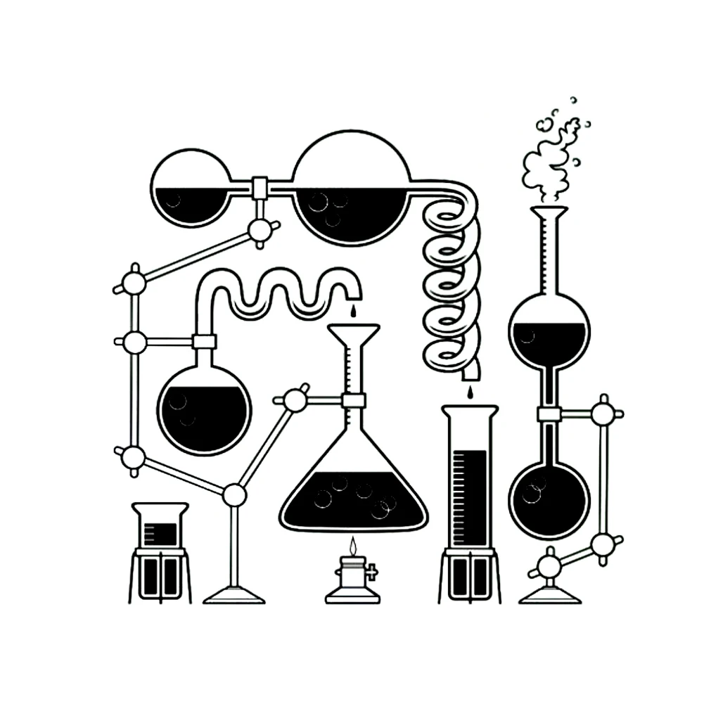 

Chemistry Experiment Tool Wall Sticker Creative Wall Decal For Bedroom,Living Room Removable Wall Paper Black