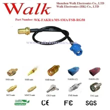 FAKRA мужской SMA женский rg58 кабель, FAKRA SMA rg58 кабель, fakra rg58 антенный кабель