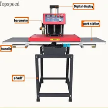 Большой размер пневматический тепловой пресс машина 60x40 см, футболка термопресс машина, футболка термопресс