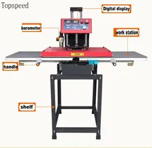 2019 New Large Size Pneumatic Heat Press Machine 60x40cm, T shirt heat press machine, T-shirt heat press
