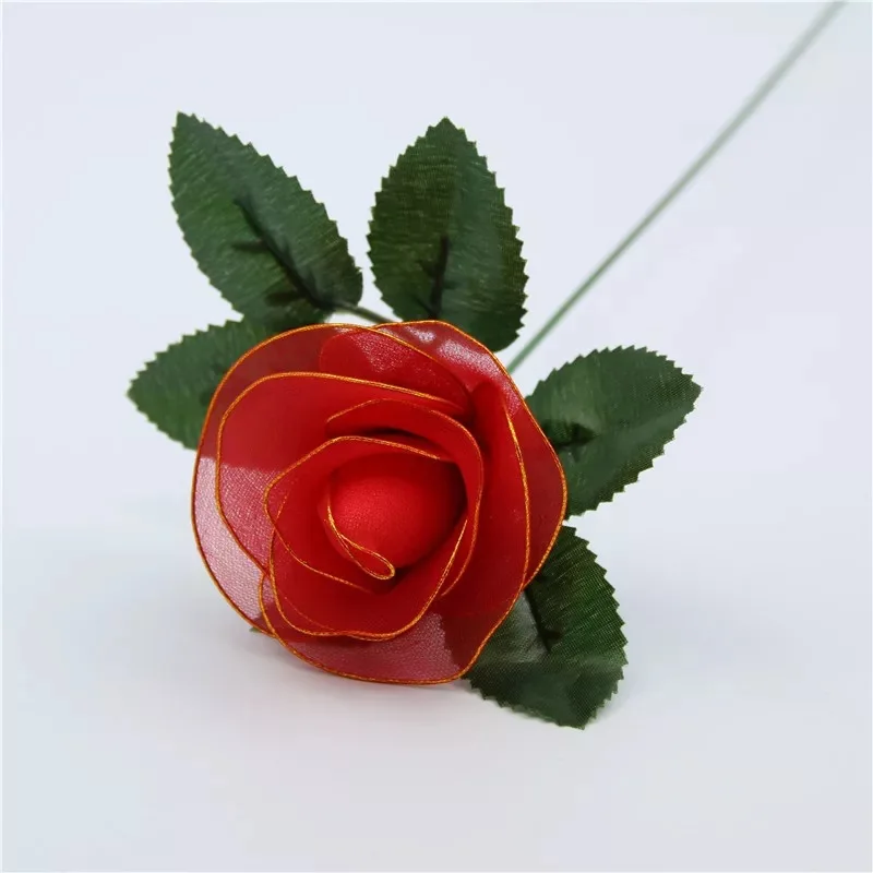 Set of 5: Vibrant Silk Flowers for Home and Wedding Decoration - DIY Nylon Stocking Material in 36 Colors