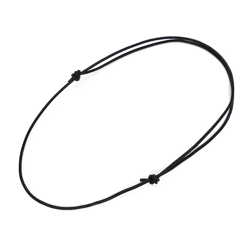 ZXZ 10 шт регулируемое ожерелье-чокер 1,5 мм из натуральной черной кожи с узлом, скользящий шнур для изготовления ювелирных изделий