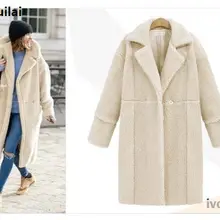 Новое поступление, Женское зимнее шерстяное пальто, модная женская верхняя одежда,, кашемировое пальто с длинным рукавом и отложным воротником
