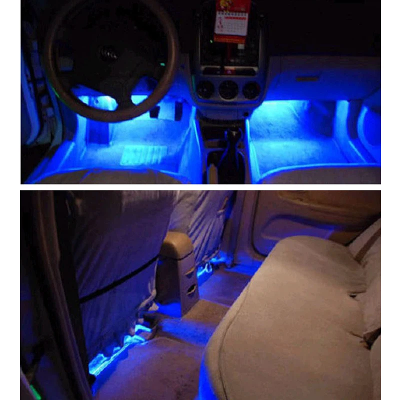 LED Light Atmosphere Lamp Car Styling Auto parts 4 in1 Soles Ambient mood interior decorative LED Light Atmosphere Lamp Car Styling Auto parts 4 in1 Soles Ambient mood interior decorative