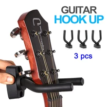 HOT 3pcs Guitar Stand Hanger Holder Wall Mount Guitar Hanger Hook for Guitars Bass Ukulele String Instrument Accessorie Freeship wall mount string rotating guitar hanger black