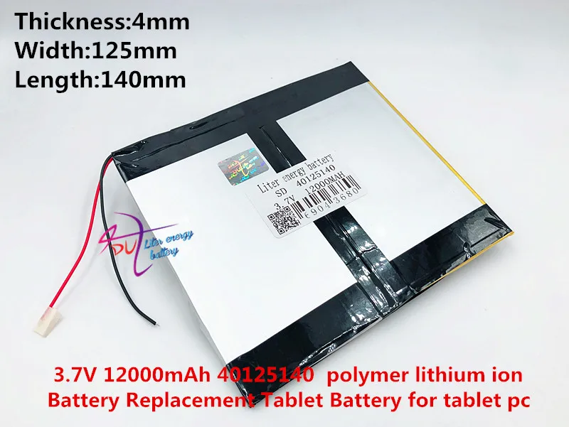 

40125140 3.7v 12000mAh With plug For Air CH, Tablet PC Battery , Perfect quality of lar