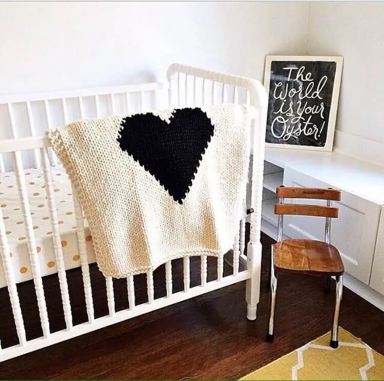 

85*105cm White Cotton Hand Knitting Small Xiantan Fashion Baby Blanket Kids Bedding Decorative Blanket 1pcs