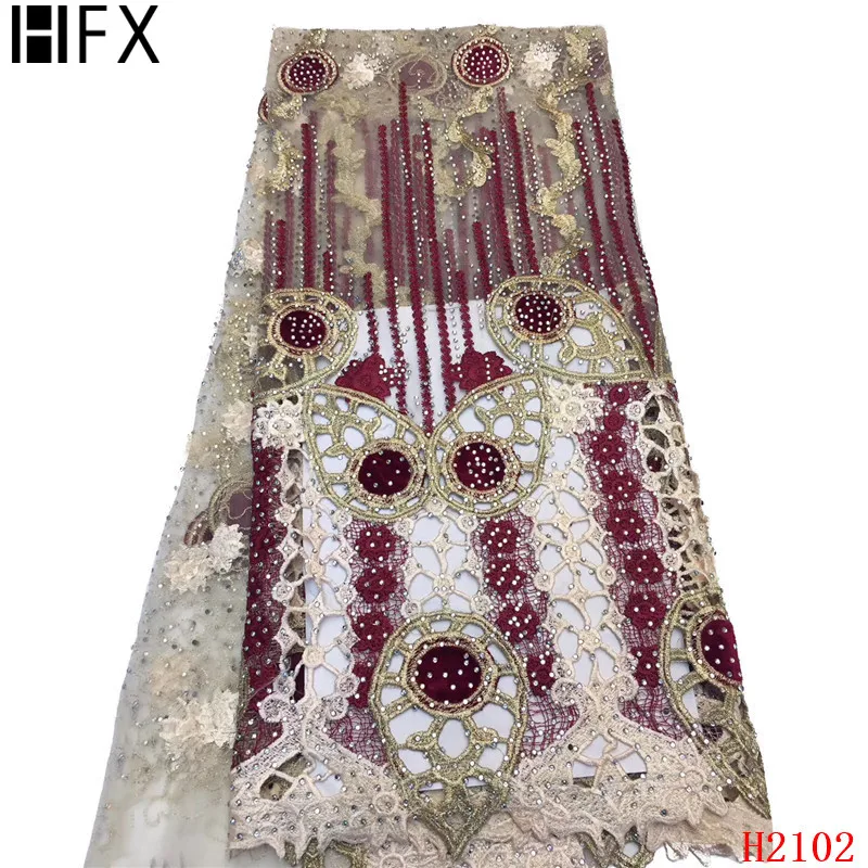 Big Offer Cf9b0 Hfx African Lace Fabric Wine Gold Nigeria Latest Embroidered High Quality Tulle Net French For Partyx2102 Exerscience Se