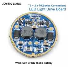 Lampe de poche haute puissance 3T6, panneau de commande magnétique, Circuit imprimé, lumière, plaque de conduite, 5 Modes, diamètre 30mm