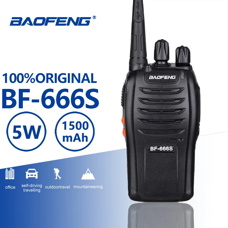 

Baofeng BF-666S Cheap Walkie Talkie 5W UHF Portable Ham Radio Comunicador Transmitter FM Transceiver BF 666S 2 Way Radio Telsiz