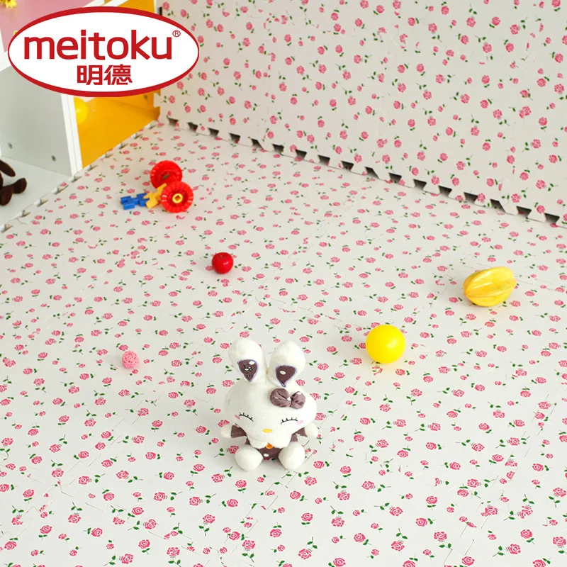 Meitoku Детские EVA пены игровой коврик пазл/9 шт. Роза Блокировка напольные плитки