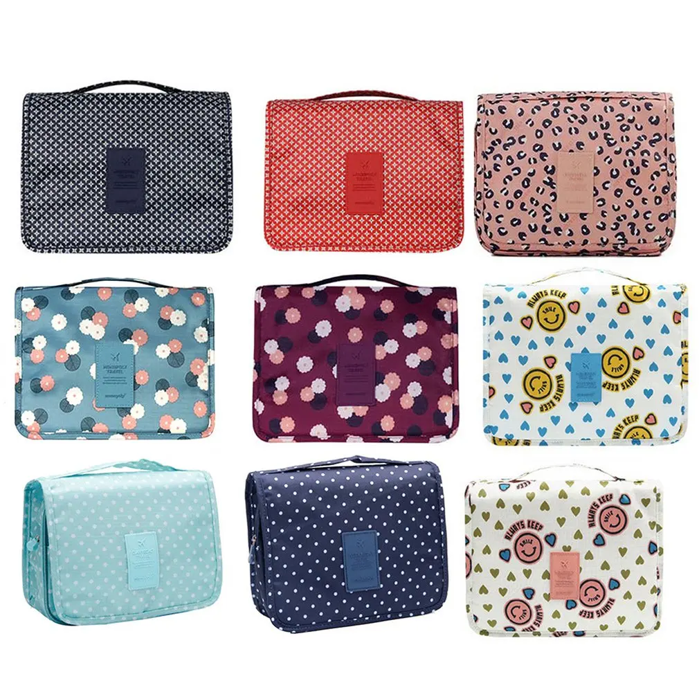 

Portable Waterproof Travel Cosmetic Bag Hanging Wash Bag Neutral Make Up Bag Organizer Bathroom Wash Bag