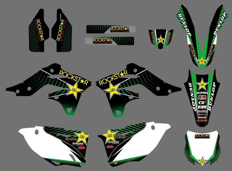 

Motorcycle TEAM GRAPHICS DECALS STICKERS Kits Fit for Kawasaki KX250F KXF250 2013 2014 2015 2016 KXF 250 KX 250F