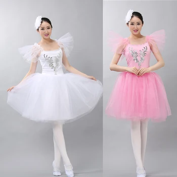 

New White Ballet Dress Women Girls Ballerina Dress Gymnastics Leotard Dance Leotards For Adults Collant Ballet Feminino Adulto