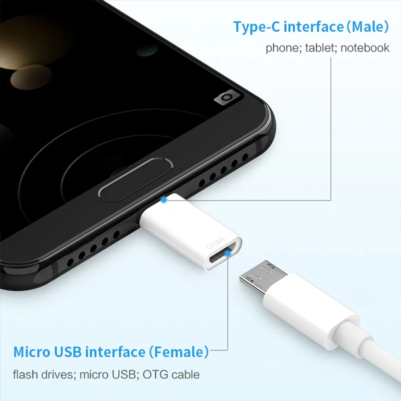 Переходник Micro USB в Type C Samsung оригинальный кабель адаптер c быстрая зарядка Galaxy S8/S9 S