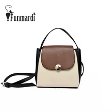 Funmardi Lujo Moda PU bolso de cuero del mensajero bolsos de diseño de Marca de estilo Fresco cubo Bolsos de Las Mujeres Famosas bolsos femeninos WLHB1608