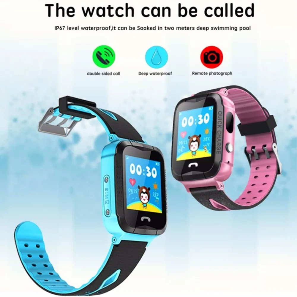 V6 Kinder Smart Uhr Mit GPS Tracker Kamera Anti Verloren Monitor SOS Call Wasserdichte Kinder Uhr F