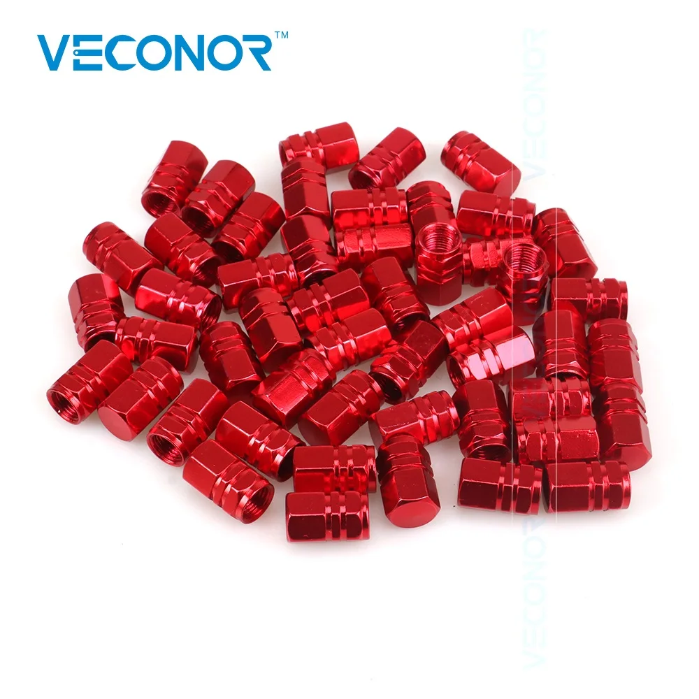 Veconor 48 шт./упак. Универсальный алюминиевый hexgon стиль авто шин клапан Шапки