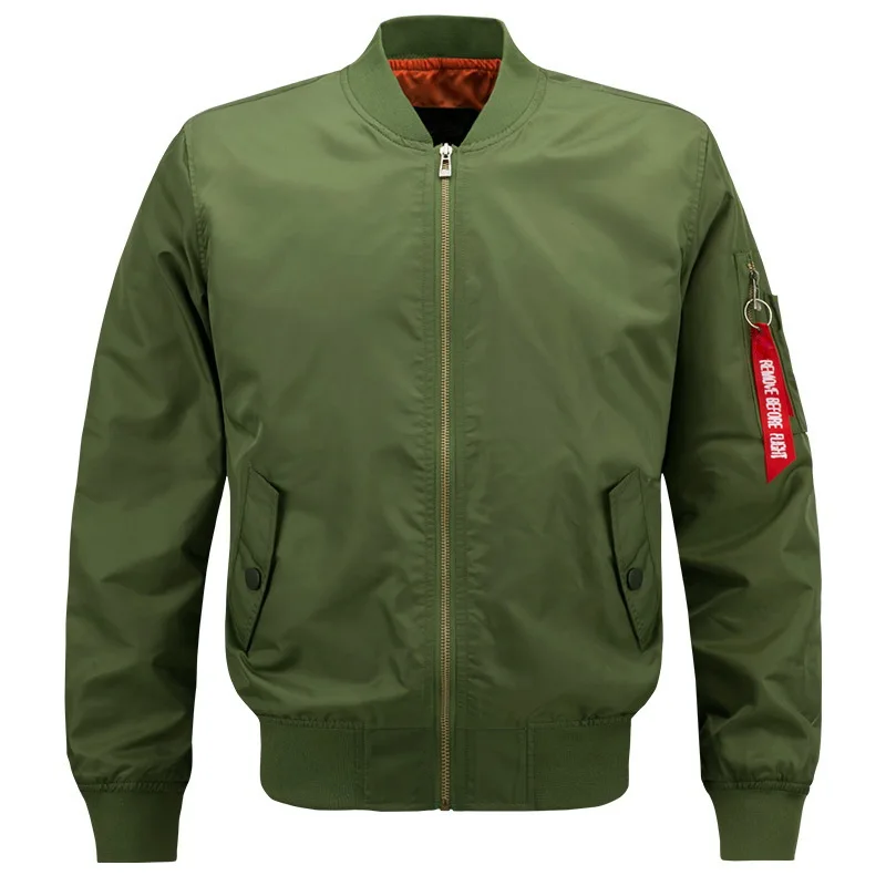 Koop 2018 Lente Herfst Merk US Air Force Solid Casual Bomberjack Mannen Varsity College Baseball Plus Size S 4XL 5XL 6XL 7XL 8XL