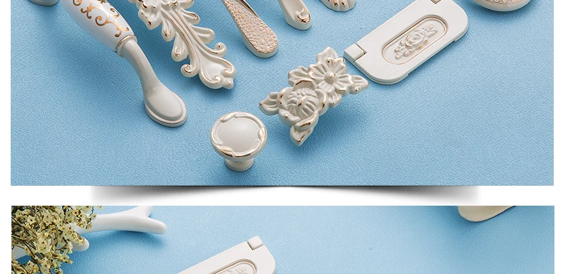 KAK-Zinc Aolly Handle Cabinet, Marfim Branco, Armário