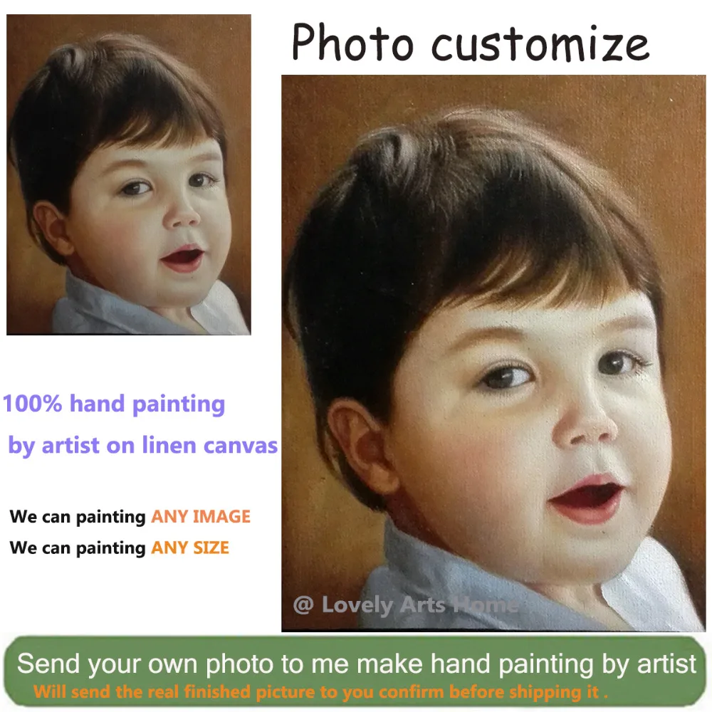 

MIntura Hand Painted Oil Paintings on Canvas Custom Painting Customize Portrait Morden Oil Painting From Photo Wall Arts Decor