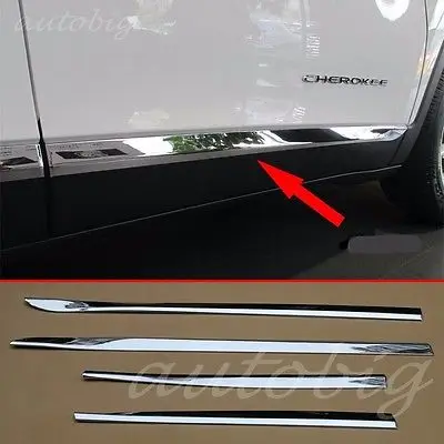 

Chrome Door Body Trim FOR Jeep Cherokee KL 2014-2017 Molding Cover Accessories