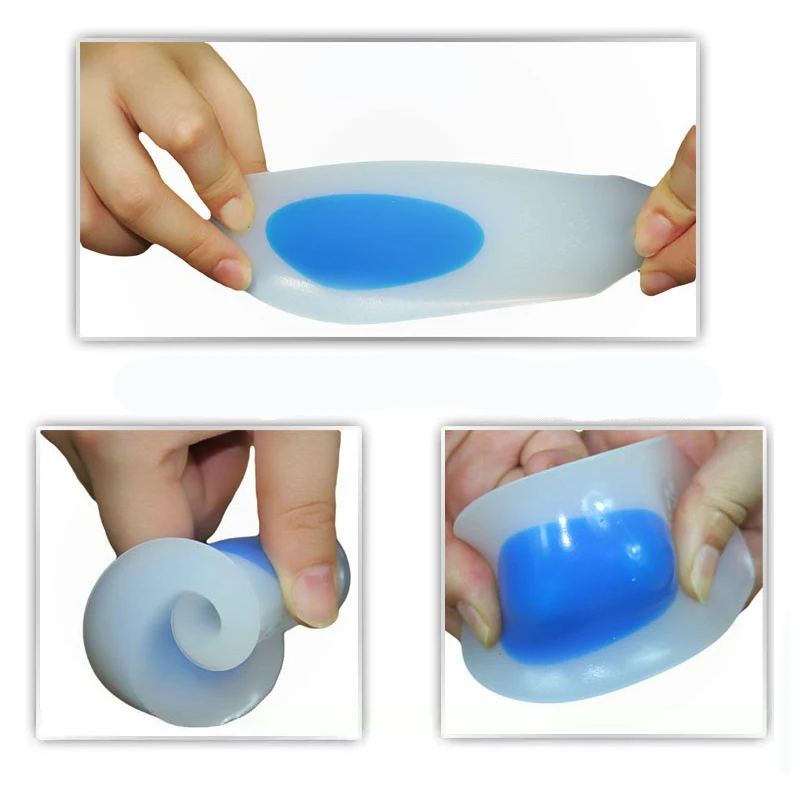 Super Soft Medical Silicone Gel Heel Pad Cushion Calcaneal Spur Heel Spur ACHILLES Shock Absorption Cup Insole Insert