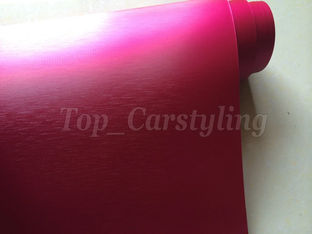 chrome brushed steel aluminum vinyl red rose pink Car Wrapping Film (2)