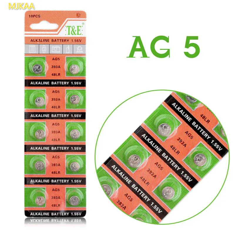 

Hot selling 10Pcs AG5 LR754 393 SR754 193 546 RW28 48 Button Coin Cell Alkaline Battery for watch