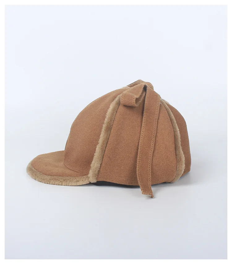 Высококачественные кепки с ушками Bomber для мужчин и женщин шапки Восьмиугольные шапочки Повседневная Шерстяная Смесь уличные модные