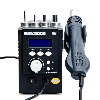 

QUICK Intelligent Digital Display Soldering Station BGA Rework Station Lead-Free Hot Air Gun Desoldering Station Welding Blower